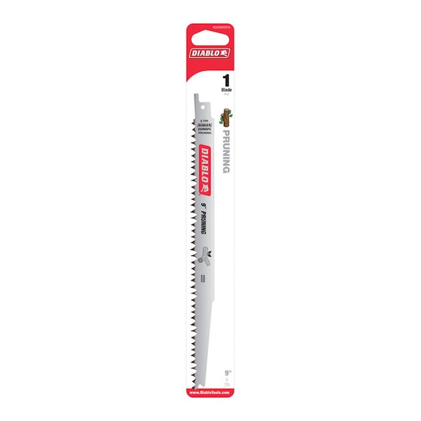 Diablo 9 in x 5 TPI Bi-Metal Pruning & Clean Wood Reciprocating Saw Blade DS0905FG - main